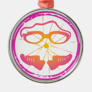 Lady Triathlon, woman triathlon Metal Tree Decoration