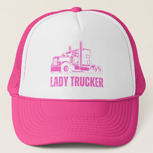 Lady trucker Trucker Lady trucker womens trucker   Trucker Hat (Front)