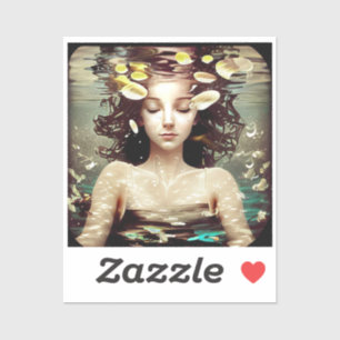 Lady Under Water,   AI Generated Artwork