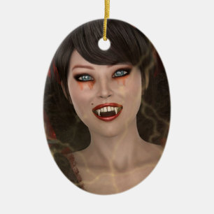 Lady Vamp Ceramic Tree Decoration