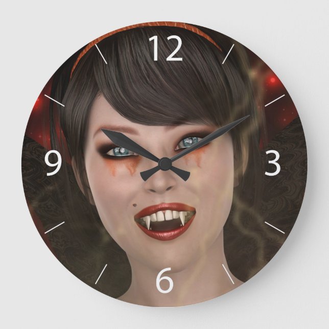 Lady Vamp Large Clock (Front)