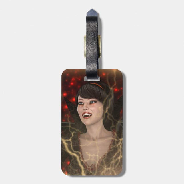 Lady Vamp Luggage Tag (Back Vertical)