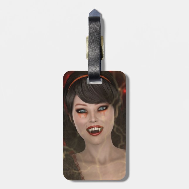 Lady Vamp Luggage Tag (Back Vertical)