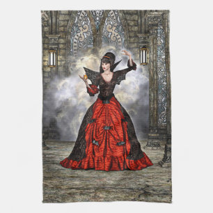 Lady Vamp Tea Towel