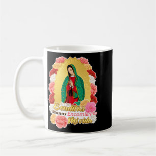 Lady Virgen De Guadalupe Saint Virgin Mary Roses Coffee Mug