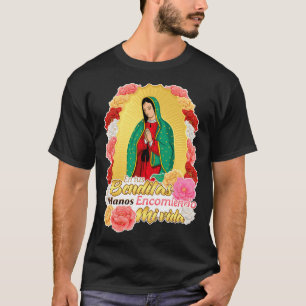 Lady Virgen De Guadalupe Saint Virgin Mary Roses T-Shirt