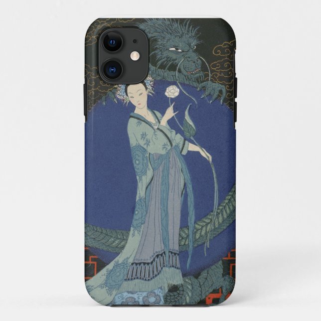 Lady with a Dragon (colour litho) Case-Mate iPhone Case (Back)
