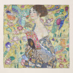 Lady with A Fan, Gustav Klimt Scarf<br><div class="desc">Gustav Klimt (July 14, 1862 – February 6, 1918) was an Austrian symbolist painter and one of the most prominent members of the Vienna Secession movement. Klimt is noted for his paintings, murals, sketches, and other objets d'art. In addition to his figurative works, which include allegories and portraits, he painted...</div>