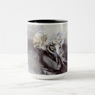 Lady with a Grey Cat (by Giovanni Boldini) Mug