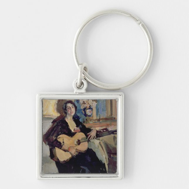 Lady with a Guitar, 1911 Key Ring (Front)