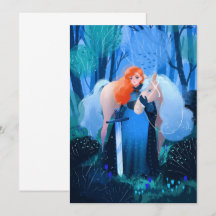 Lady with a Sword and White Horse