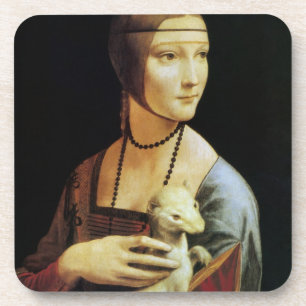 Lady with an Ermine by Leonardo da Vinci Coaster