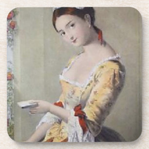 Lady with Cards Coaster