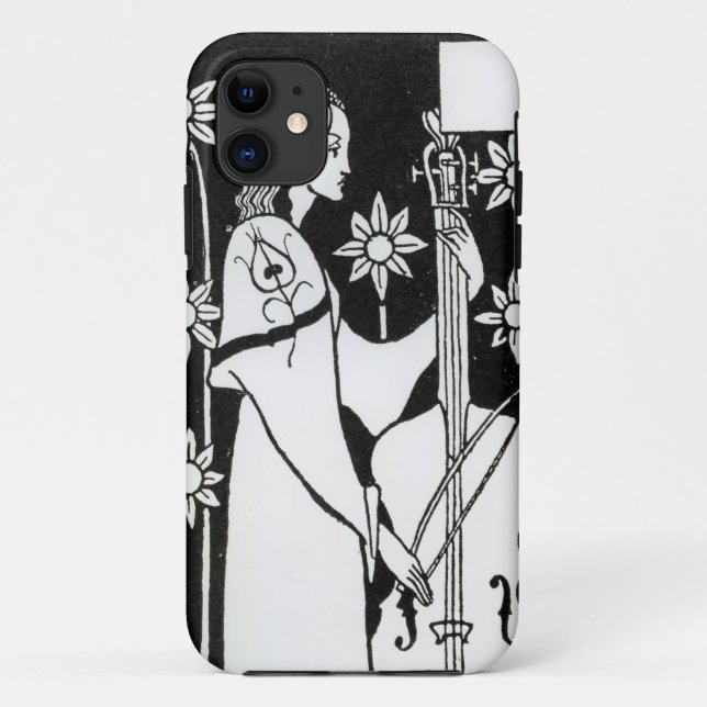 Lady with Cello, from 'Le Morte d'Arthur'`(litho) Case-Mate iPhone Case (Back)