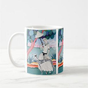 Lady with Dalmatian Dog - Helen Dryden Coffee Mug