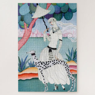 Lady with Dalmatian Dog - Helen Dryden Jigsaw Puzzle