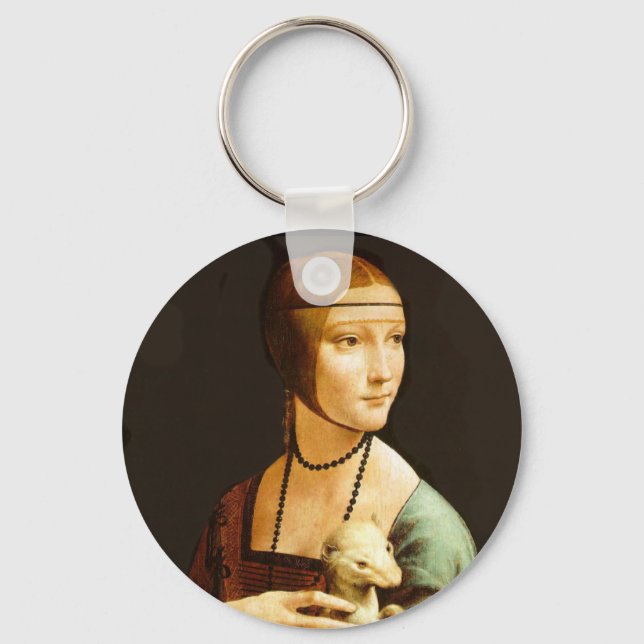 Lady with Ermine Key Ring (Front)