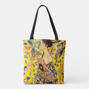Lady with Fan by Gustav Klimt Tote Bag