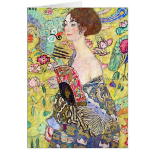 Lady with Fan by Gustav Klimt, Vintage Japonism