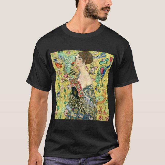 Lady with Fan - Gustav Klimt T-Shirt (Front)