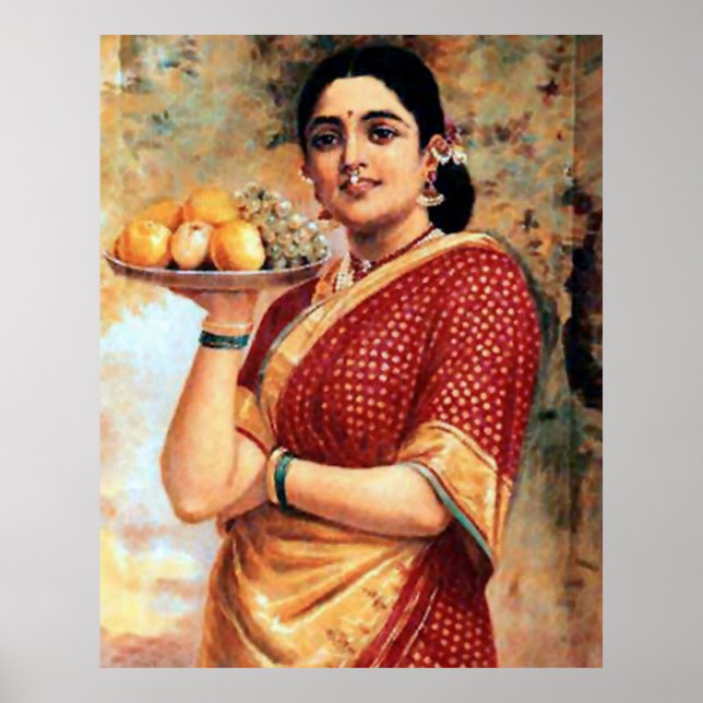 Lady with Fruits Large Poster (Front)
