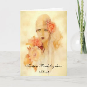 "LADY WITH GREEN EYES" AUNT BIRTHDAY CARD