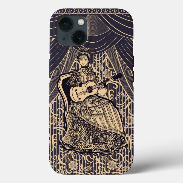 Lady with guitar   Case-Mate iPhone case (Back)