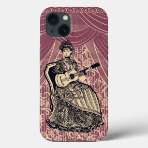 Lady with guitar   iPhone 13 case