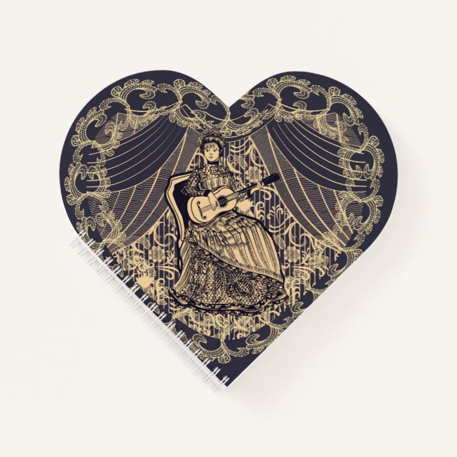 Lady with guitar notebook (Front)