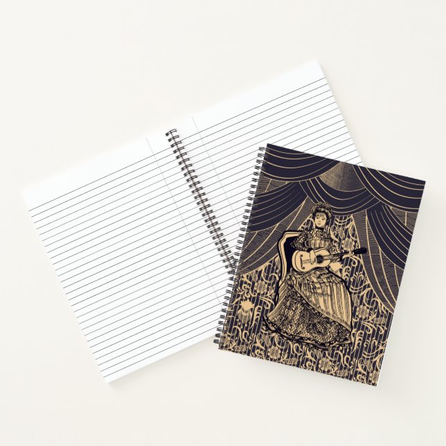 Lady with guitar notebook (Inside)