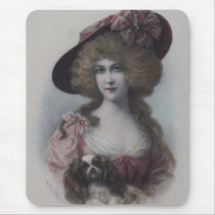 Lady with her Cavalier Mouse Pad