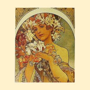 Lady with lilys, Art Nouveau Jigsaw Puzzle