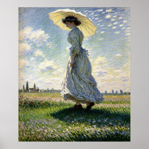 Lady with Parasol Poster