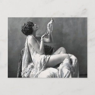 Lady with Pearls Postcard