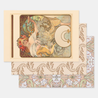 Lady with Poppies in Her Hair, Gift  Wrapping Paper Sheet