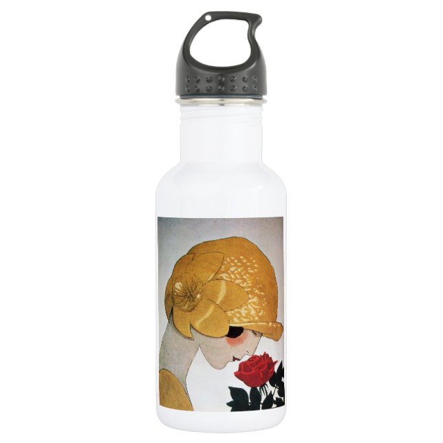 LADY WITH RED ROSE 532 ML WATER BOTTLE (Front)