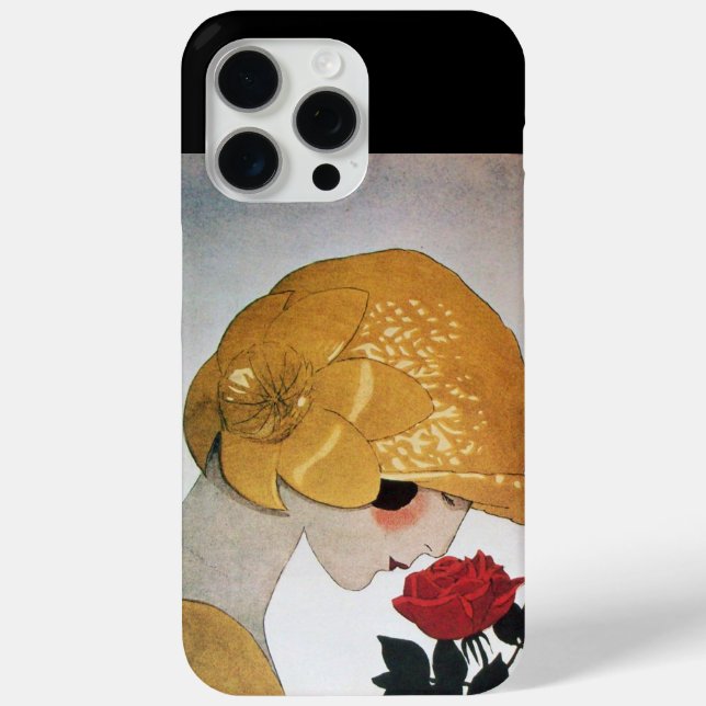 LADY WITH RED ROSE Case-Mate iPhone CASE (Back)