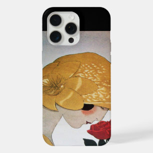 LADY WITH RED ROSE iPhone CASE