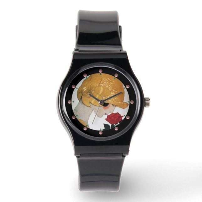 LADY WITH RED ROSE WATCH (Front)