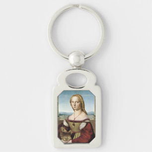 Lady with Unicorn - Raphael - c1506 Key Ring