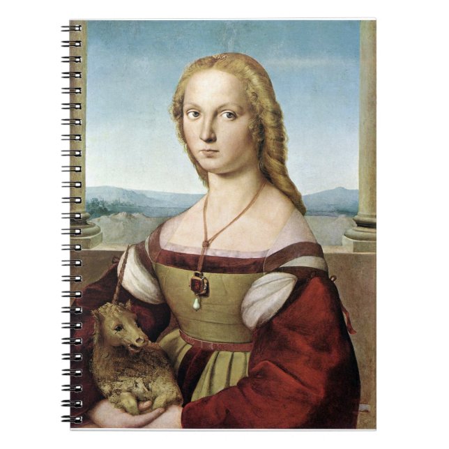 Lady with Unicorn - Raphael - c1506 Notebook (Front)