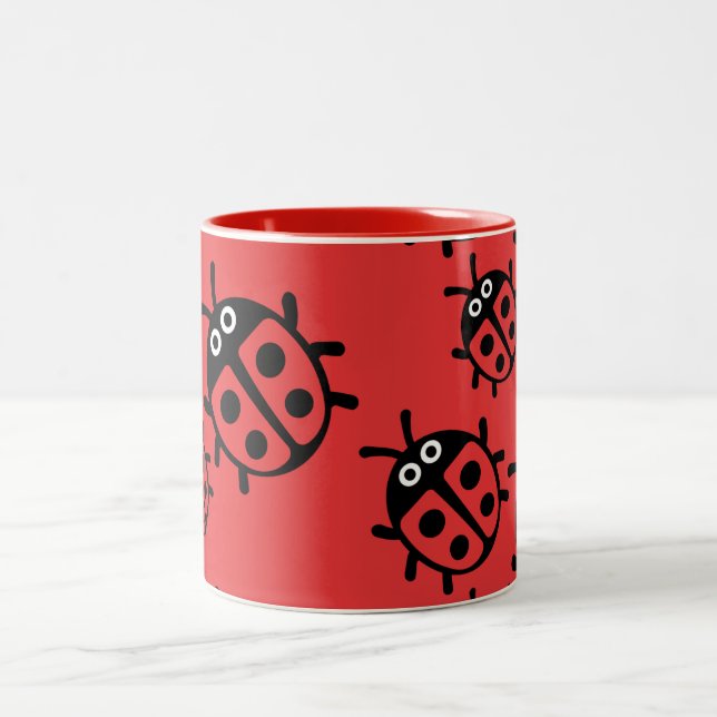 ladybird And Ladybug Two-Tone Coffee Mug (Center)