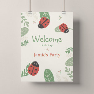 Ladybird Birthday Welcome Poster - 18x24 Size
