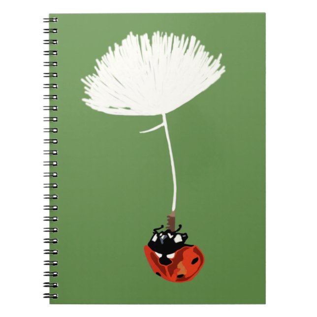Ladybird, Cute red ladybug Spiral  Notebook (Front)