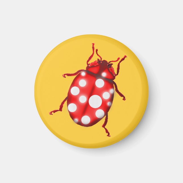 Ladybird Lady Bug Gardening Gifts Magnet (Front)