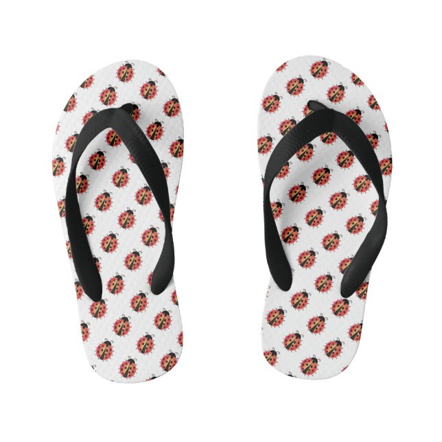 Ladybird / Ladybug red bug insect lover flip flops (Footbed)