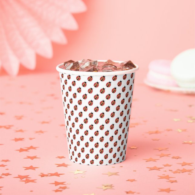 Ladybird, Ladybug, red bug, insect party paper cup (Insitu)
