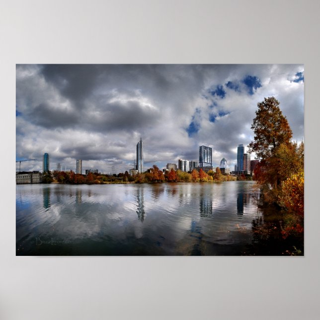 Ladybird Lake - Austin Texas Skyline 4 Poster (Front)