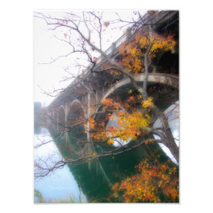 Ladybird Lake Bridge in Fall - Austin Texas Photo Print