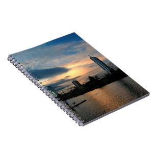 Ladybird Lake Dog Park Sunset Austin Texas Skyline Notebook